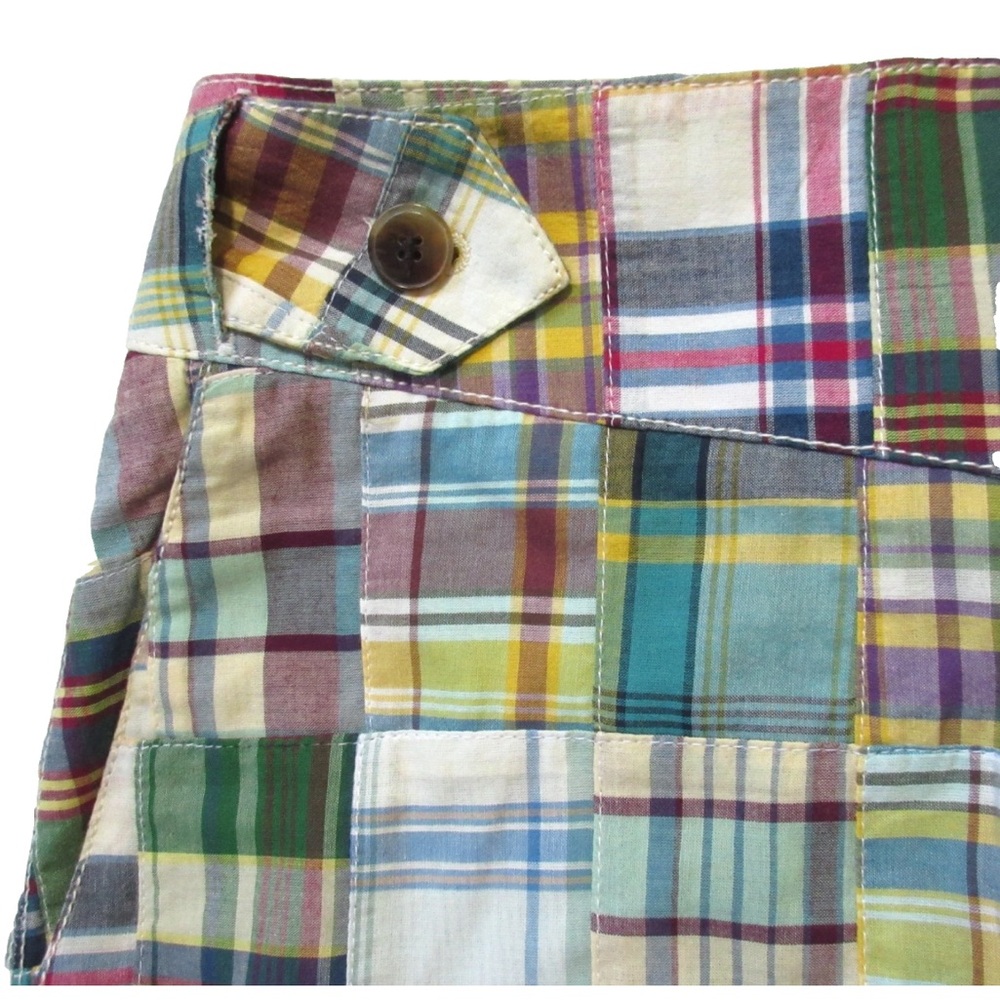J. CREW COLLECTION RARE Madakat Cotton Patchwork Madras Wrap Skirt - Picture 4 of 7